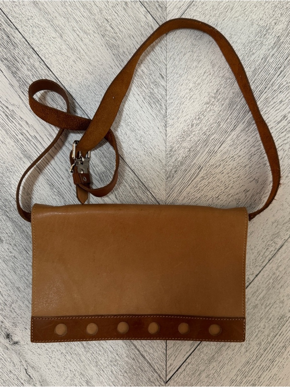Vintage | 70s Hutzler Brothers Co Leather Bag - Made in France
